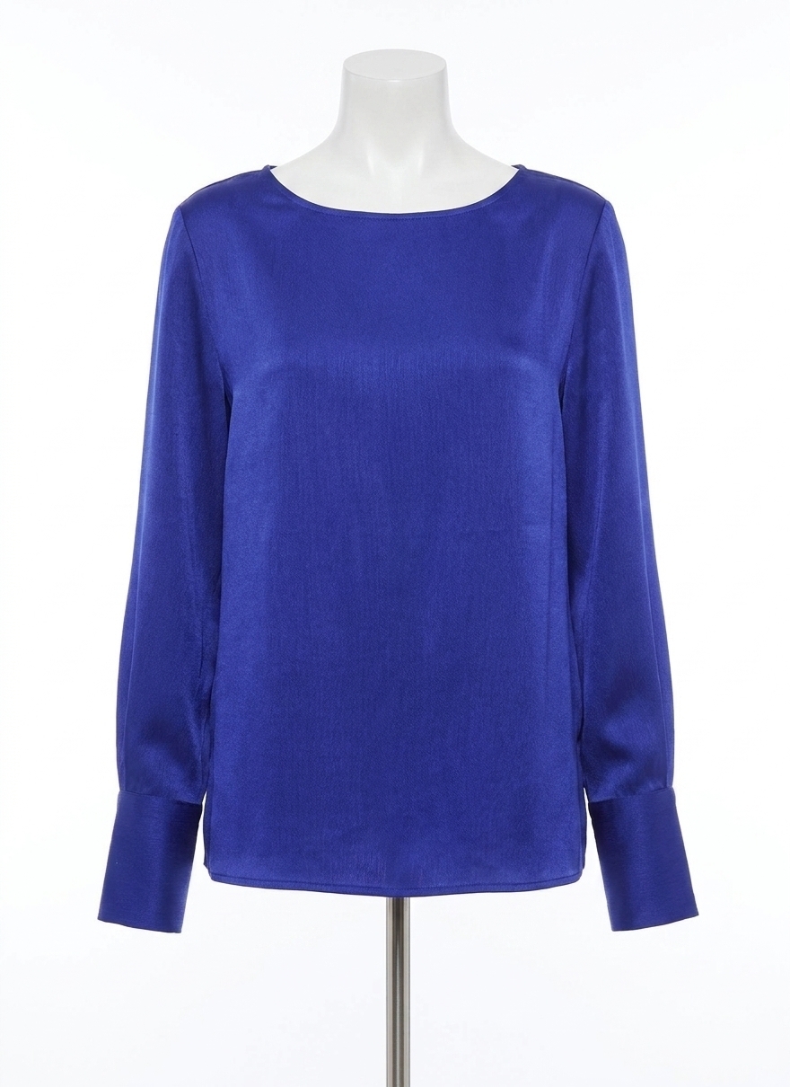 New Lysse Marietta French Cuff Blouse In Cobalt Night